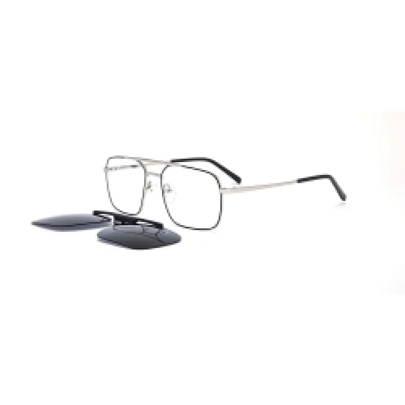 New Design Metal Frame Polarized Luxury Bar Clip Stainless Steel Sunglass