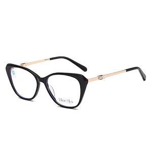 Men metal eyeglass frames blue light filter glasses optical eyeglasses