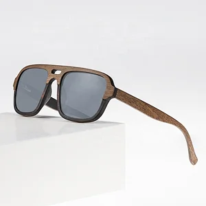 High quality trendy handmade custom wood frame sunglasses polarized unisex