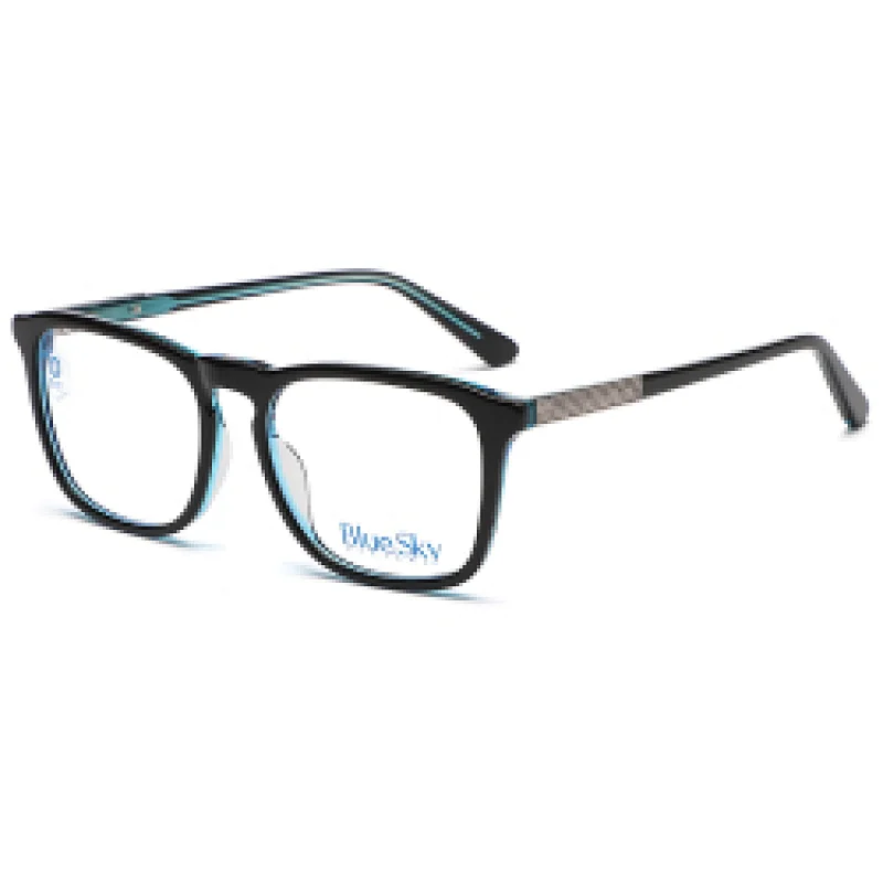 In Stock Fashion Able Metal Glass Frame Eyeglass Geometrical Retro Anti-Radiation Acetate Eyewear