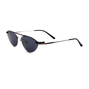 Designer classic adult double bridge sun glasses clip on polarized metal stainless frame sunglasses