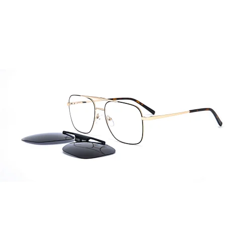 Original Aviation Gold Big Metal Sun Glass Man And Lady Trendy Woman Shade Polarized Frame Luxury Clip Stainless Steel Sunglass