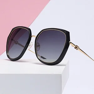 Classical design polarized glasses metal TR90 rim customized sunglasses