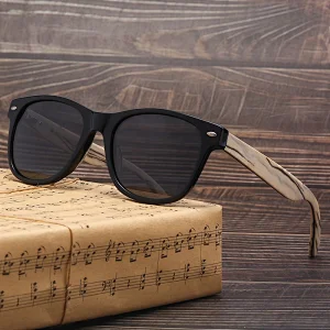 Classic polarized sun glasses wooden acetate personalized uv sunglasses