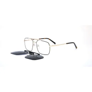 New Design Metal Frame Polarized Luxury Bar Clip Stainless Steel Sunglass