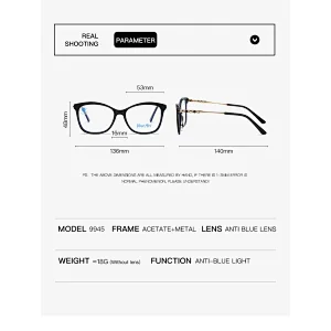 Titanium eyeglass frames blue light filter glasses fashion optical frame eyeglasses