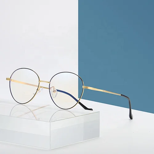 High Quality Custom Women And Men Fashion Metal Anti-Blue Light Glasses Optical Frame