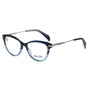 Fashion designed bluelight optical glasses acetate metal frames spectacle eyewear