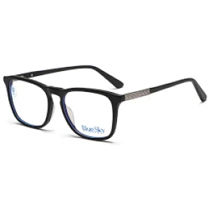 In Stock Fashion Able Metal Glass Frame Eyeglass Geometrical Retro Anti-Radiation Acetate Eyewear
