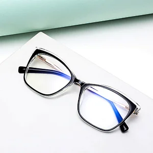 Popular TR90 metal frame anti blue light blocking optical glasses custom eyewear
