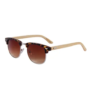 Adult pc Half Frame Mirror Bamboo Sunglasses With Unique Design Made In China