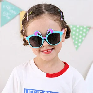 Cute design stylish flexible kids sunglasses fashion silica gel frame sun glasses