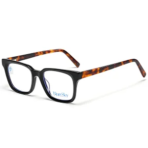 Modern vintage computer non prescription optical acetate anti blue light eye glasses frames