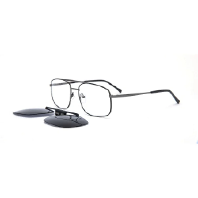 Top Fashion Uv400 Polarized Polarized 2021 Carbon Fiber Large Metal Square Women Clip Stainless Steel Sunglass
