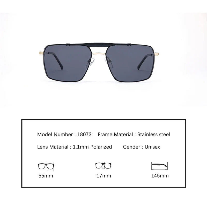 Wholesale Metal Sun Glass Man And Lady Trendy Woman Shade Polarized Frame Luxury Bar Clip Stainless Steel Sunglass