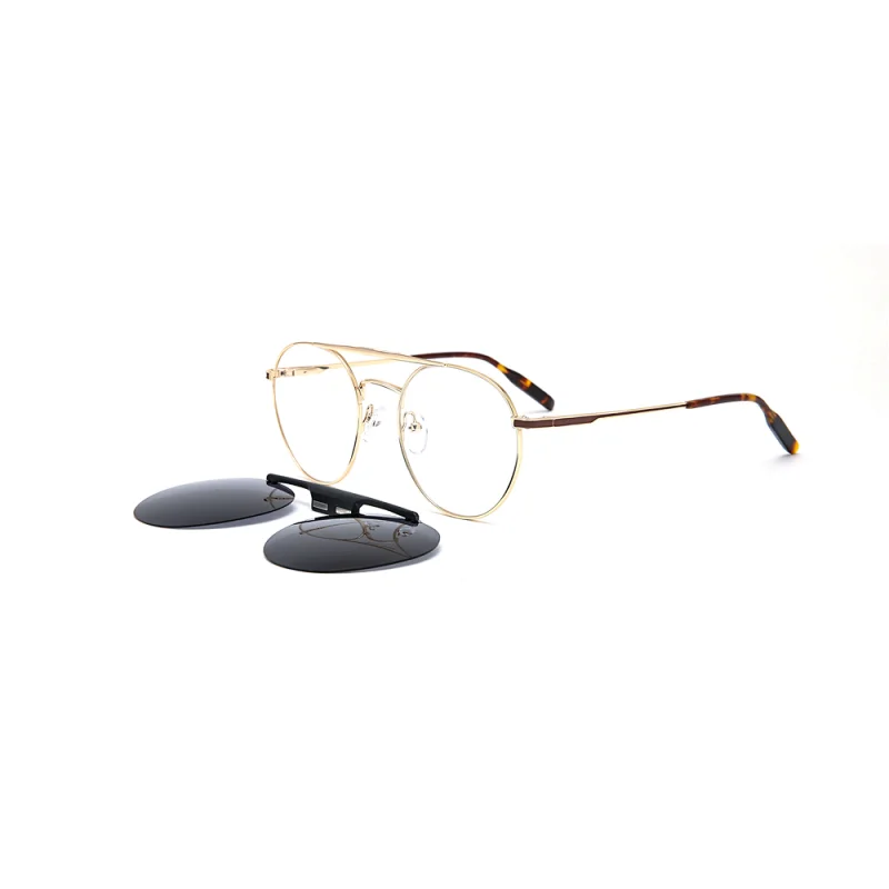 Fashion Large Aviation Metal Square Women Gold Big Sun Glass Man And Lady Trendy Shade Clip Stainless Steel Sunglass
