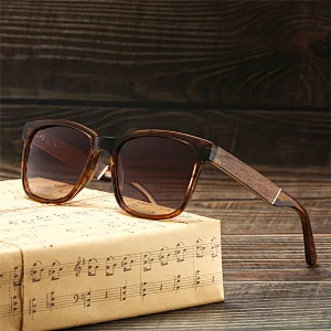 Classic designer luxury wooden shades sunglasses womens