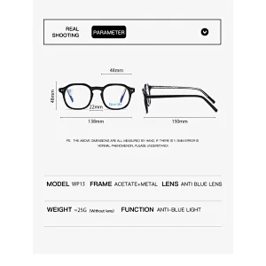 Wholesale acetate metal computer optical glasses frames unisex anti blue light  eyeglasses
