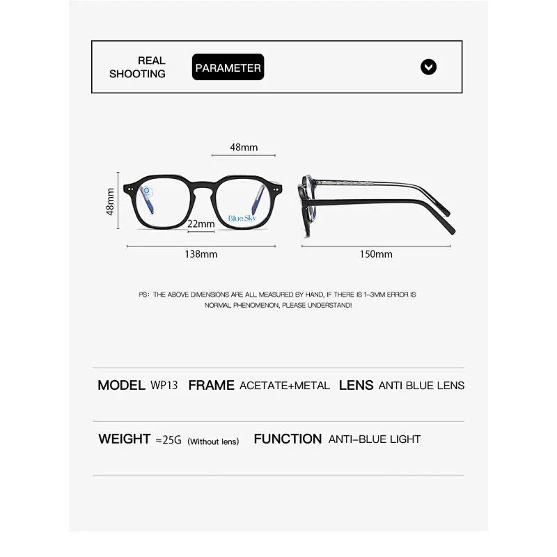 Wholesale acetate metal computer optical glasses frames unisex anti blue light  eyeglasses