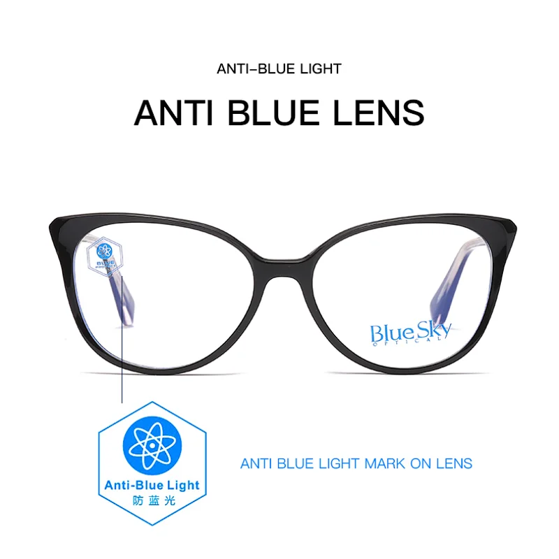 In Stock Bluelight Blocking Glass Frame Optical Eyewear Man Wholesale Lens Colorful Fashion 2021 Big Acetate Eyeglass