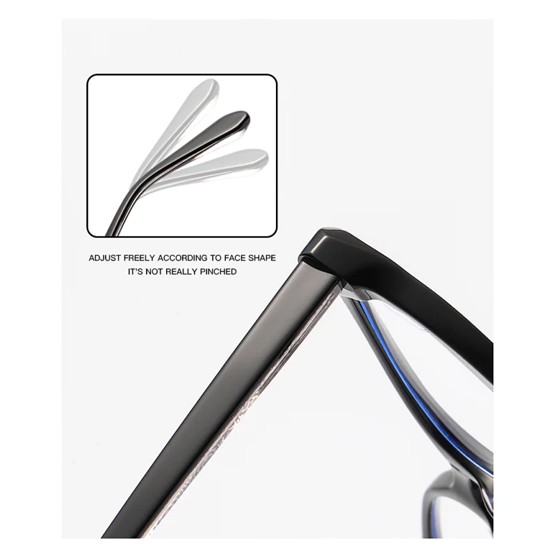 In Stock Bluelight Blocking Glass Frame Optical Eyewear Man Wholesale Lens Colorful Fashion 2021 Big Acetate Eyeglass