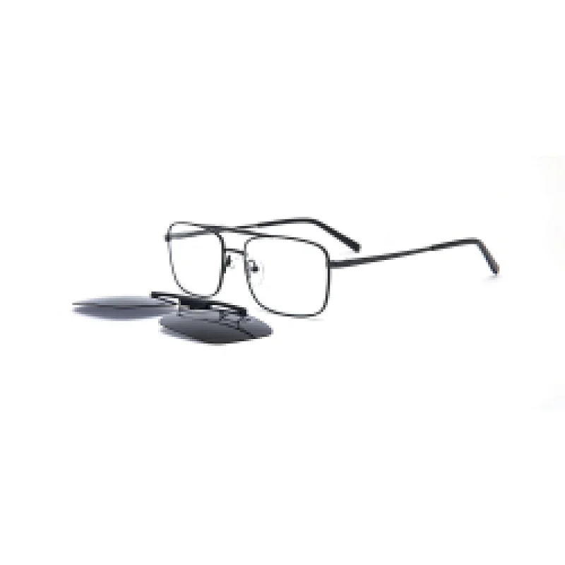 Fashion Polarized Metal Frame Luxury Bar Clip Stainless Steel Sunglass