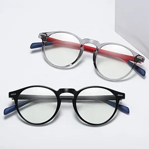 Fashionable latest optical tr90 computer glasses round frames custom eyewear