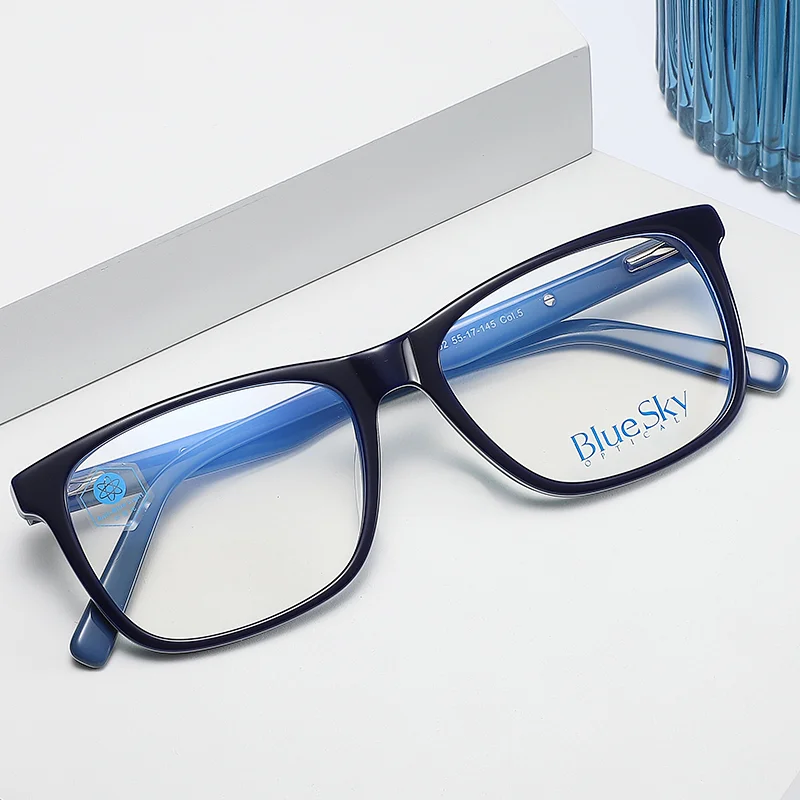 Popular Design Hot Selling Summer Newest In Wholesale Eyeglass Adult Blue Light Glass Acetate With Metal Temple Eyewear