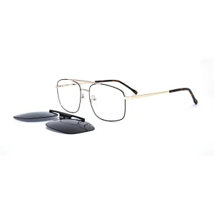 Top Fashion Uv400 Polarized Polarized 2021 Carbon Fiber Large Metal Square Women Clip Stainless Steel Sunglass