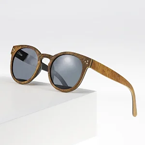 High quality polarized sunglasses retro comfortable wooden custom sun glasses