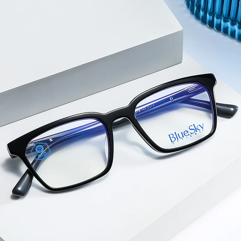 Best Selling Custom Eyeglass Lunette Buffalo Horn Glass Gaming High Quality Metal Eye Frame Acetate Eyewear