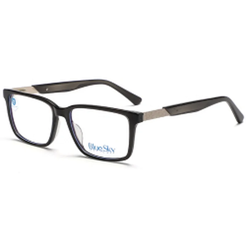 Morden Style New Metal Spectacle Eyewear China Hand Polished Transparent Square Acetate Eyeglass