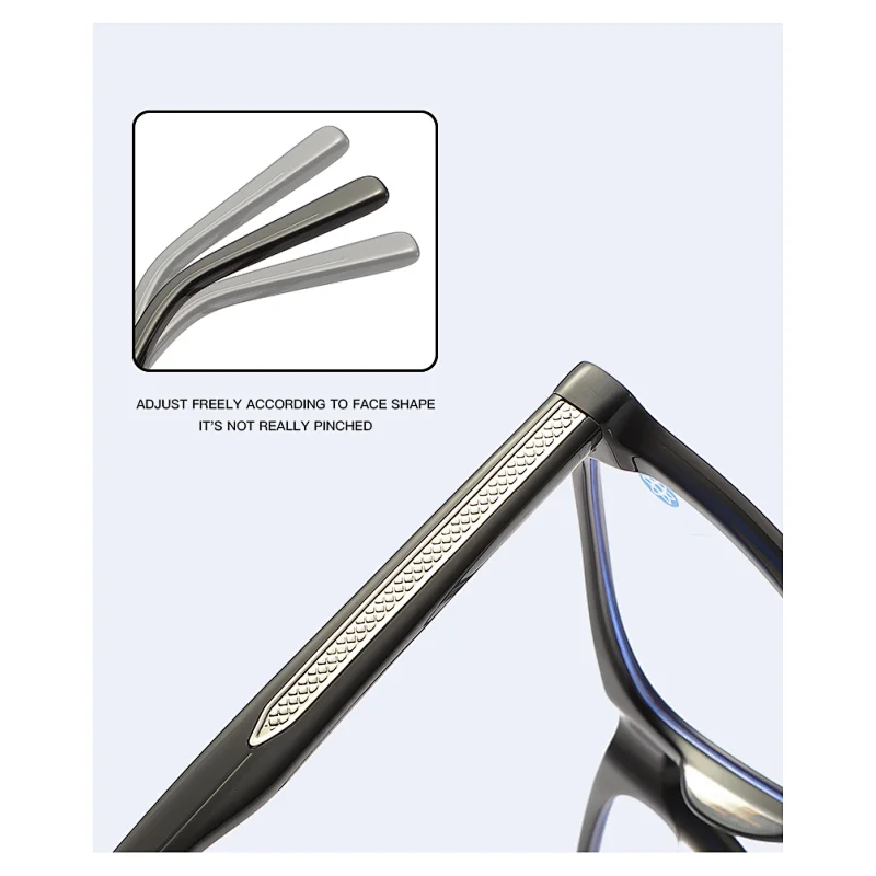 Popular Design Hot Selling Summer Newest In Wholesale Eyeglass Adult Blue Light Glass Acetate With Metal Temple Eyewear