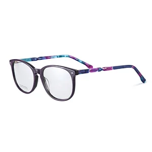 High-end women fashion optical multicolor acetate eyeglasses frames custom