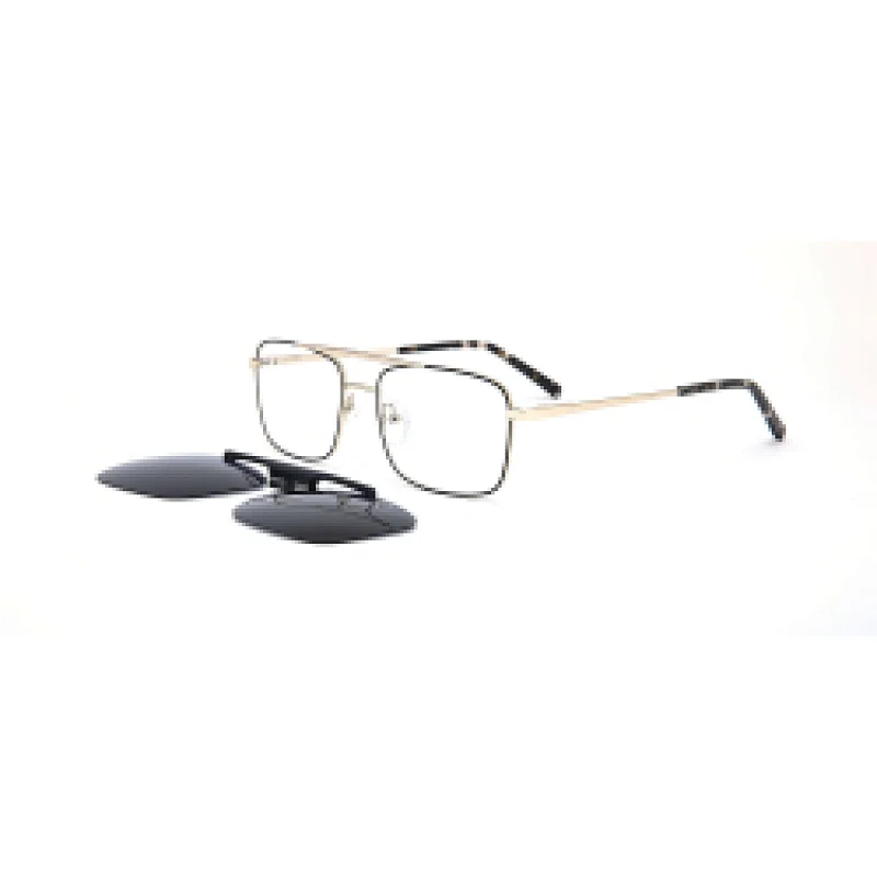 Fashion Polarized Metal Frame Luxury Bar Clip Stainless Steel Sunglass