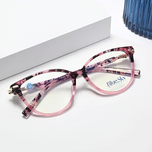 Custom Printing Logo Acetate Frame Eye Wear Anti Blue Light Blocking Glasses