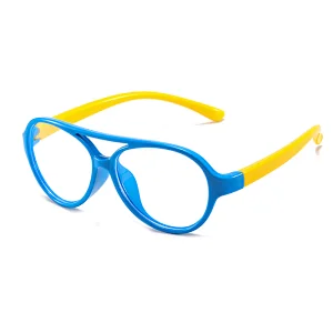 Popular anti-blue light eye glasses comfortable silicone optical frames children glasses