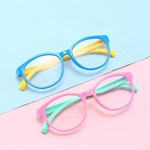 Custom Silica Gel Kids Multiple Colour Optical Frames Eyewear Anti Blue Light Eye Glassse