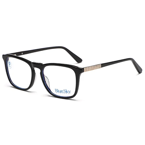 In Stock Fashion Able Metal Glass Frame Eyeglass Geometrical Retro Anti-Radiation Acetate Eyewear