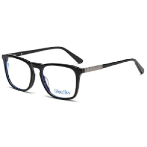 In Stock Fashion Able Metal Glass Frame Eyeglass Geometrical Retro Anti-Radiation Acetate Eyewear