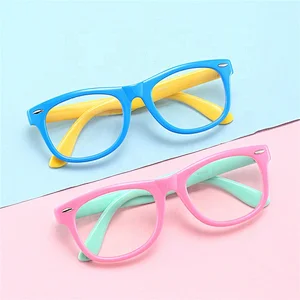 New Design Custom Kids Comfortable Anti Blue Light Blocking Silica Gel Glasses Children Optical Frame Eyeglasses