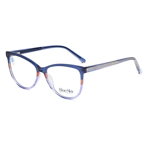 Durable cheap anti light blue glasses acetate optical frames eyewear custom