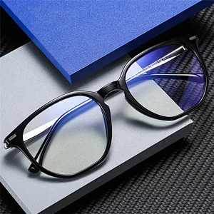 Classical full rim anti light blue frames optical custom eyeglasses for women