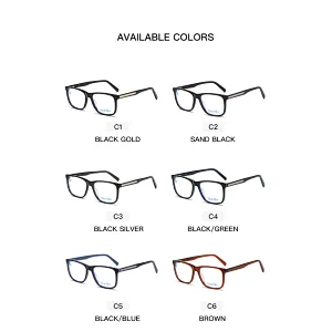 Popular Design Hot Selling Summer Newest In Wholesale Eyeglass Adult Blue Light Glass Acetate With Metal Temple Eyewear