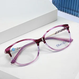 Women eyeglasses frames acetate optical frames manufacturers tr90 blue light blocking eyeglass frames