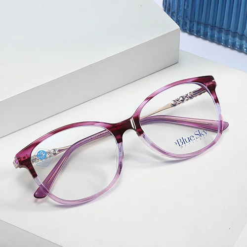 Women eyeglasses frames acetate optical frames manufacturers tr90 blue light blocking eyeglass frames