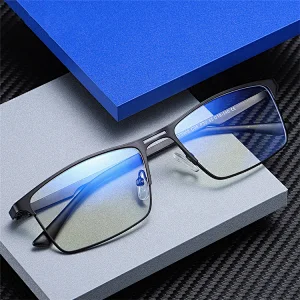 High standard vogue metal square optical computer eye glasses anti blue light