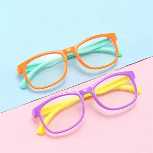 High Quality Custom Silica Gel Kids Optical Frames Eyewear Anti Blue Light Eyewear