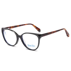 In Stock Bluelight Blocking Glass Frame Optical Eyewear Man Wholesale Lens Colorful Fashion 2021 Big Acetate Eyeglass