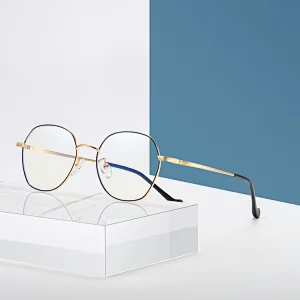 Custom logo retro anti-blue light metal eyeglasses optical frame designer glasses